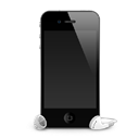 iPhone 4G Headphones Shadow Icon